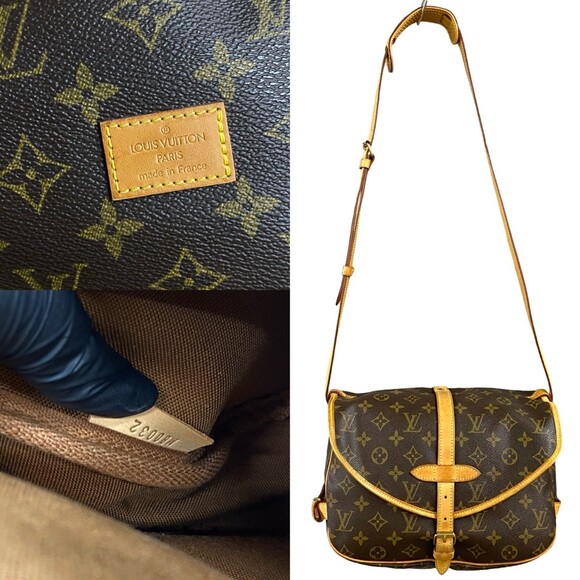 LOUIS VUITTON Authentic Brown Monogram Leather Pochette Shoulder Bag - Picture 3 of 9